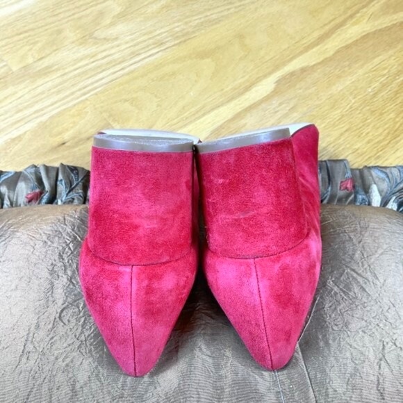 Talbots Heels Red Suede Chunky Mid Heel (8.5 M) - Picture 6 of 9